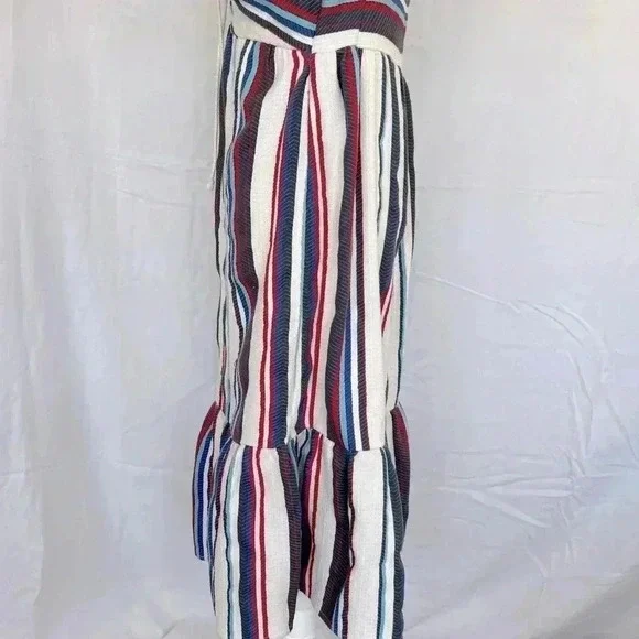 Lost + Wander patriotic midi dress with tie-up front. - Picture 6 of 12
